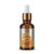 Glass dropper bottle of vitamin C hyaluronic acid serum for glowing skin