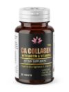 Ca Collagen Tablets with Biotin and Vitamin C 750mg front view bottle for skin elasticity, hair growth, and nail support